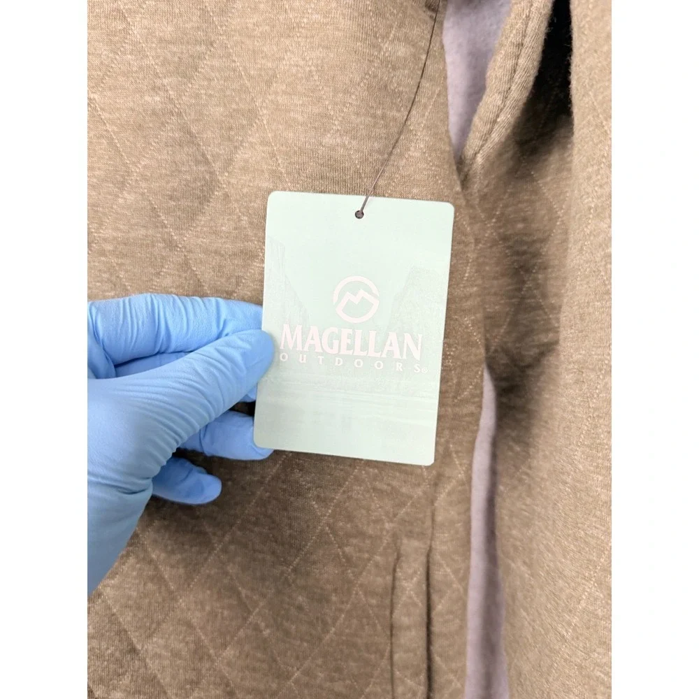 Magellan Outdoors Campfire Quilted Henley Pullover Olive Night Mens S - Picture 9 of 16